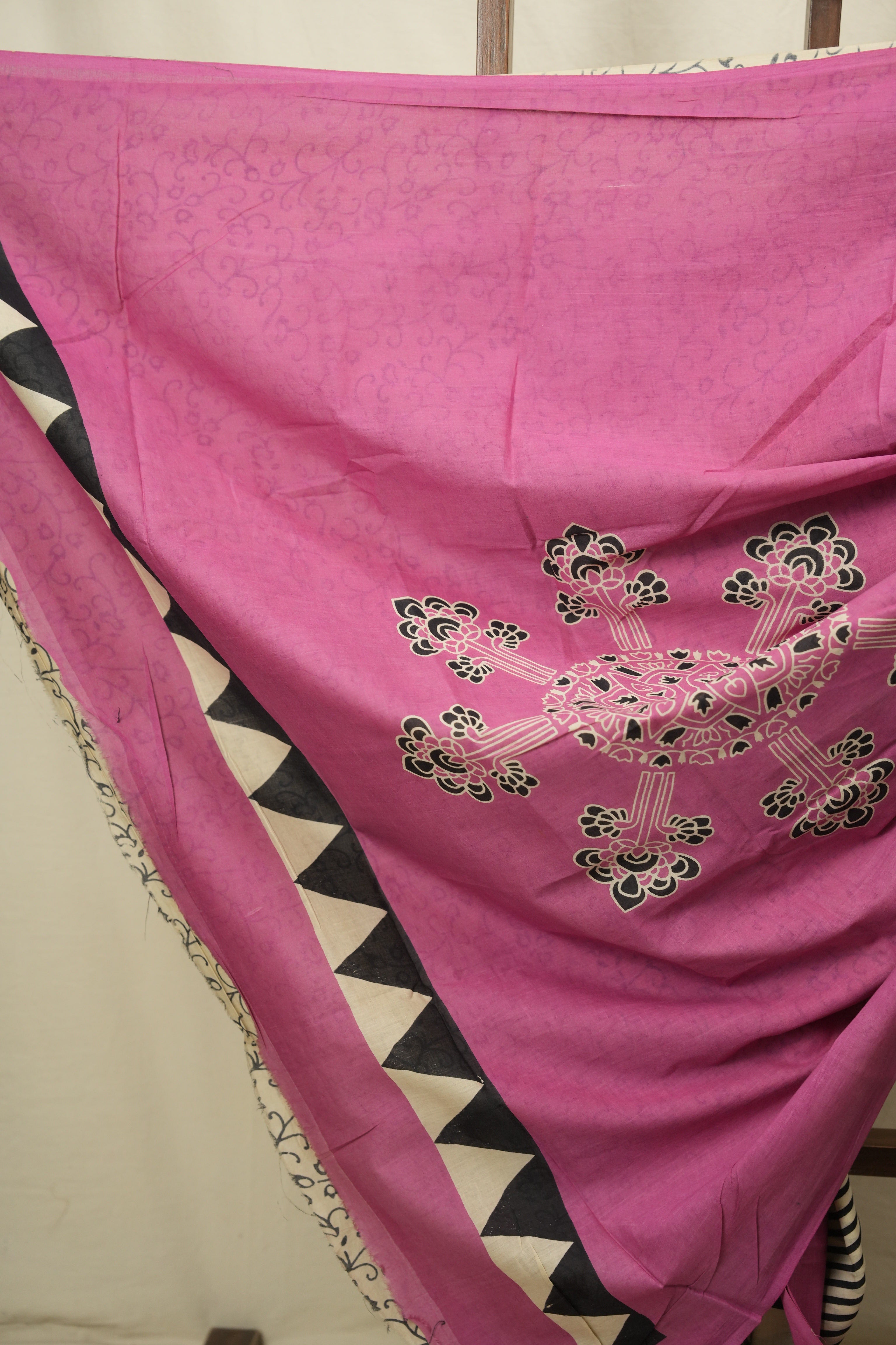 Cream HBP Cotton Saree - SRCCS3777