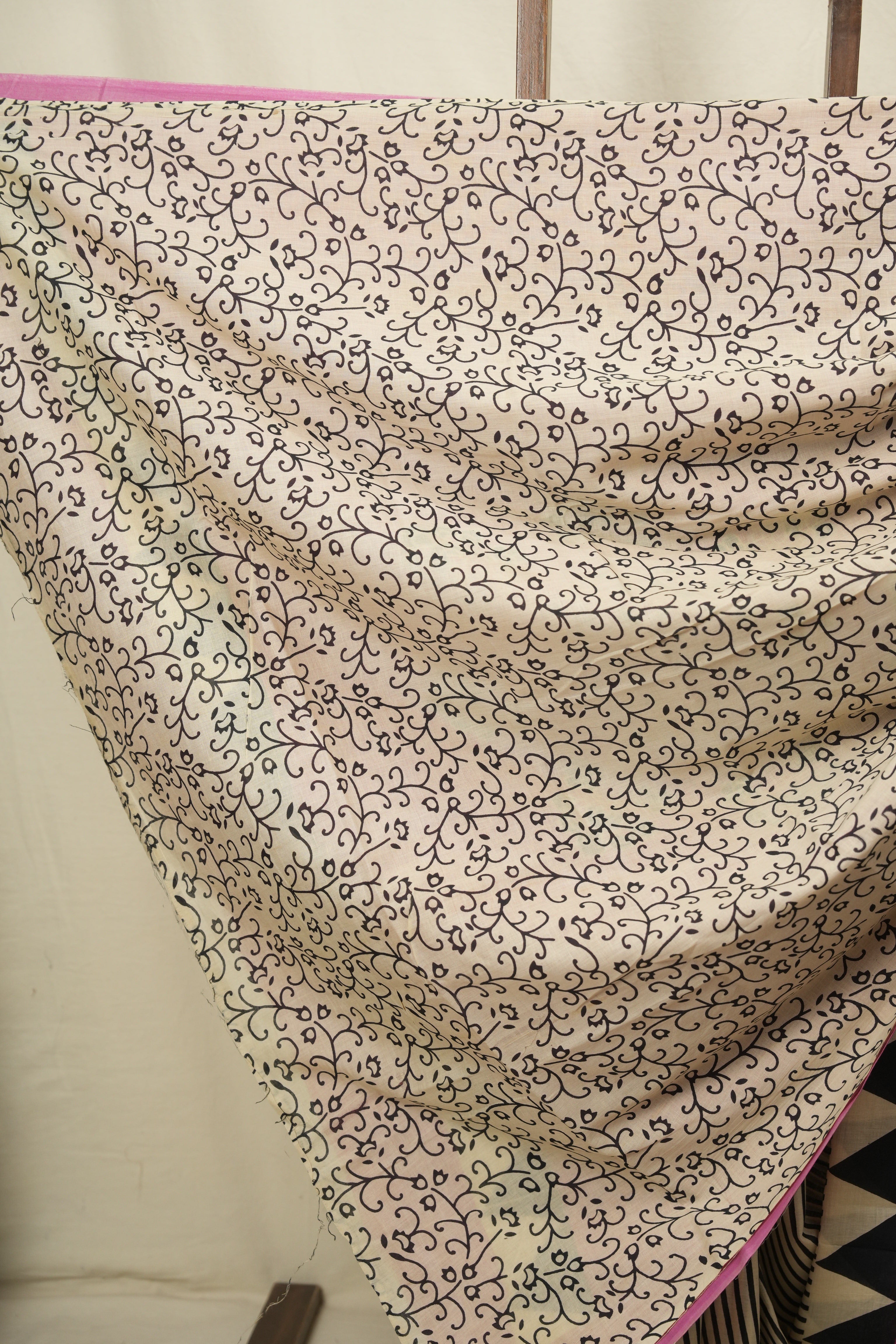 Cream HBP Cotton Saree - SRCCS3777