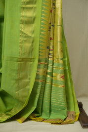 Pista Cotton Paithani Saree - SRPCPS795