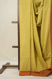 Yellow Cotton Ilkal Saree  - SRYCIS677