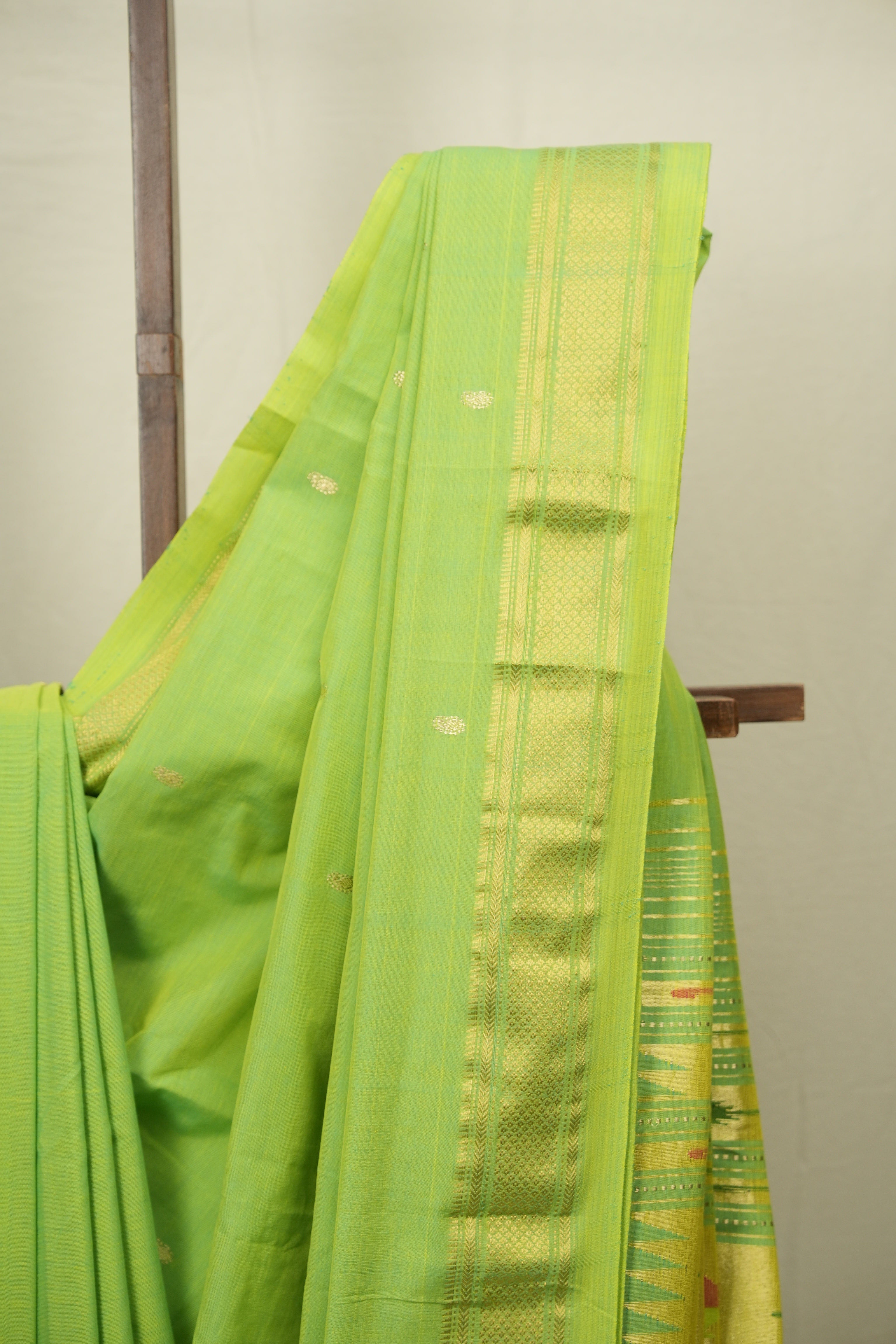 Pista Cotton Paithani Saree - SRPCPS795