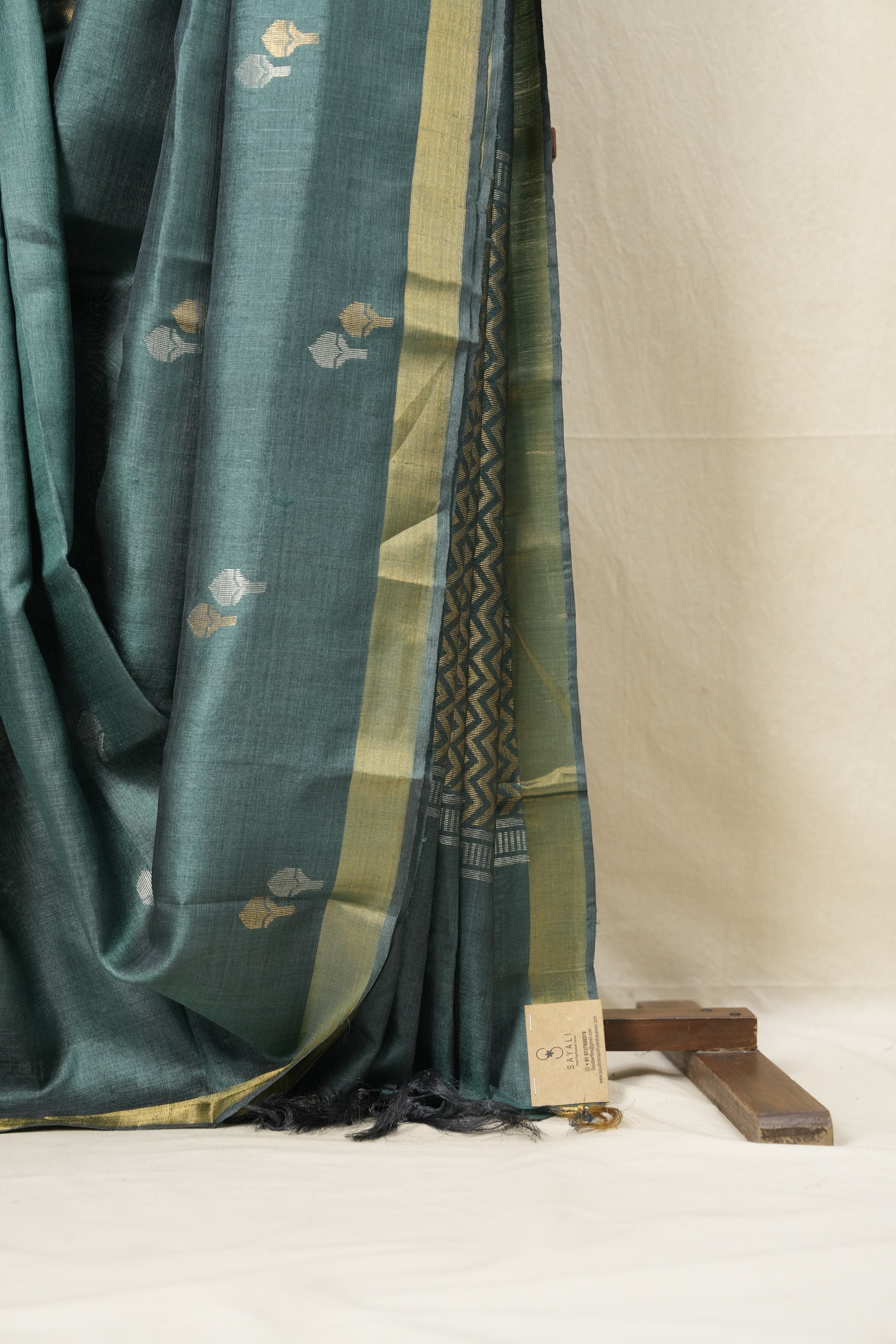 Green Tussar Silk Saree - SRGTSS1532