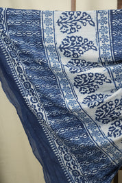 Indigo HBP Cotton Saree - SRICS3784