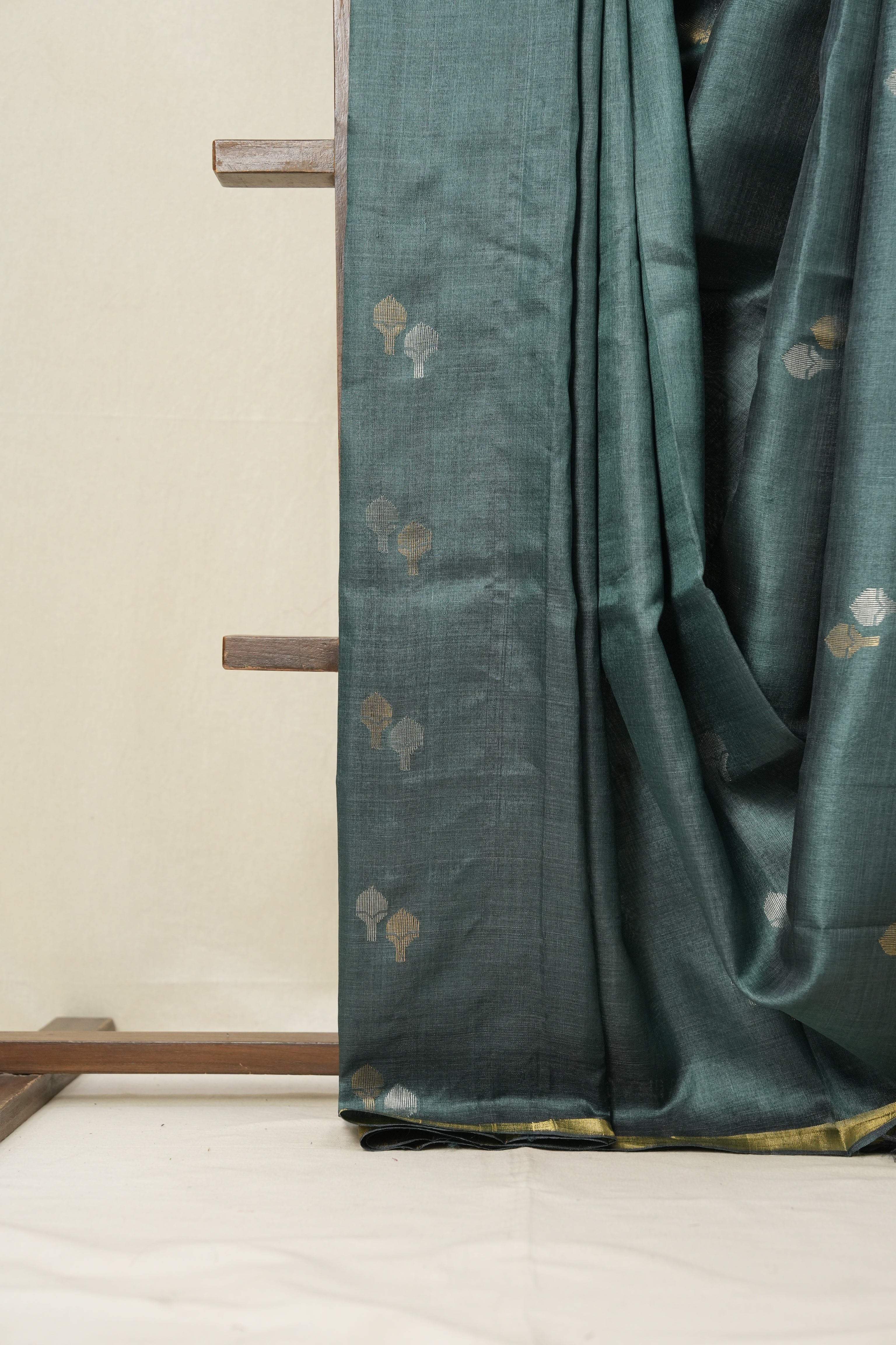 Green Tussar Silk Saree - SRGTSS1532