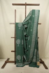 Green HBP Cotton Saree - SRGCS3778