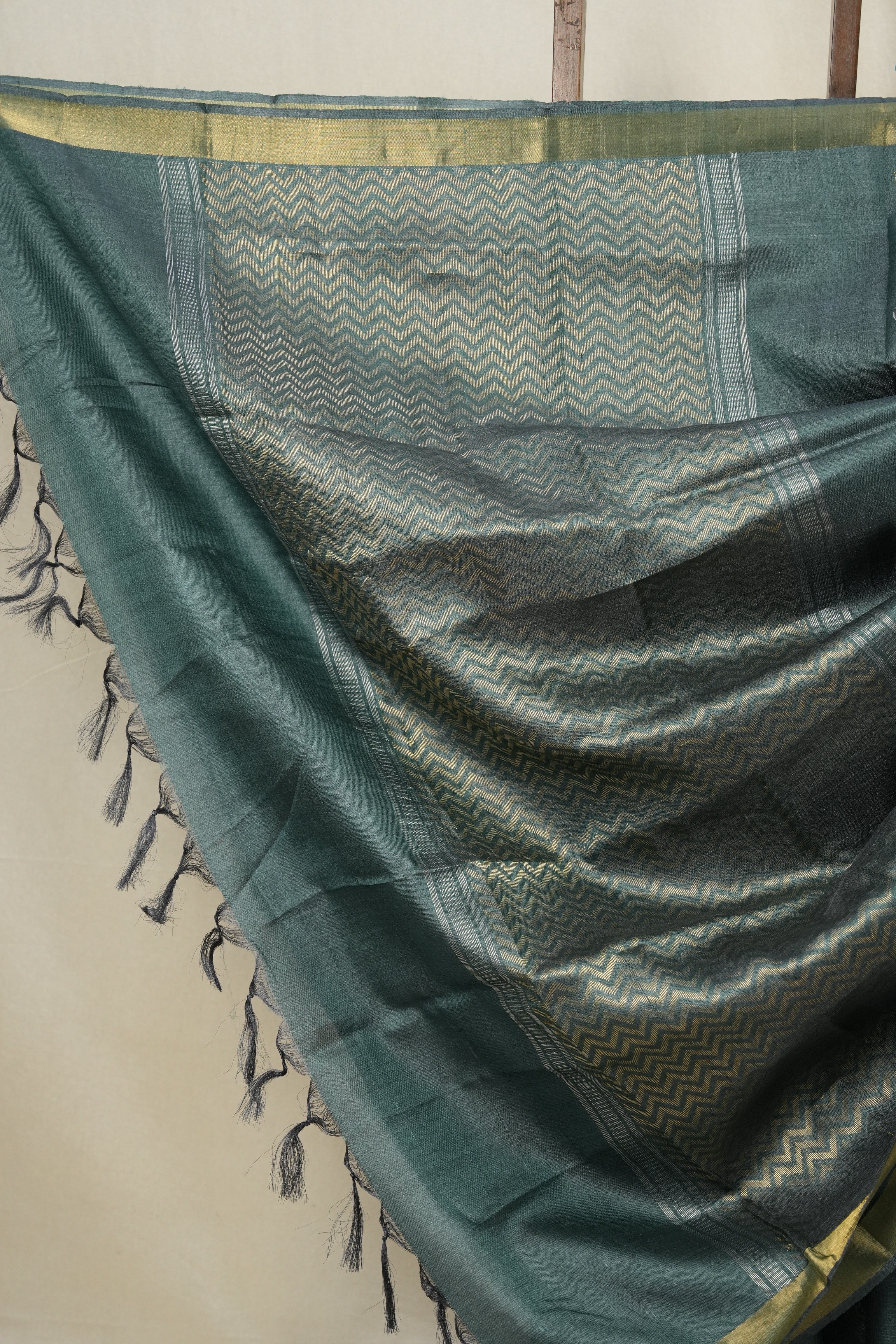 Green Tussar Silk Saree - SRGTSS1532