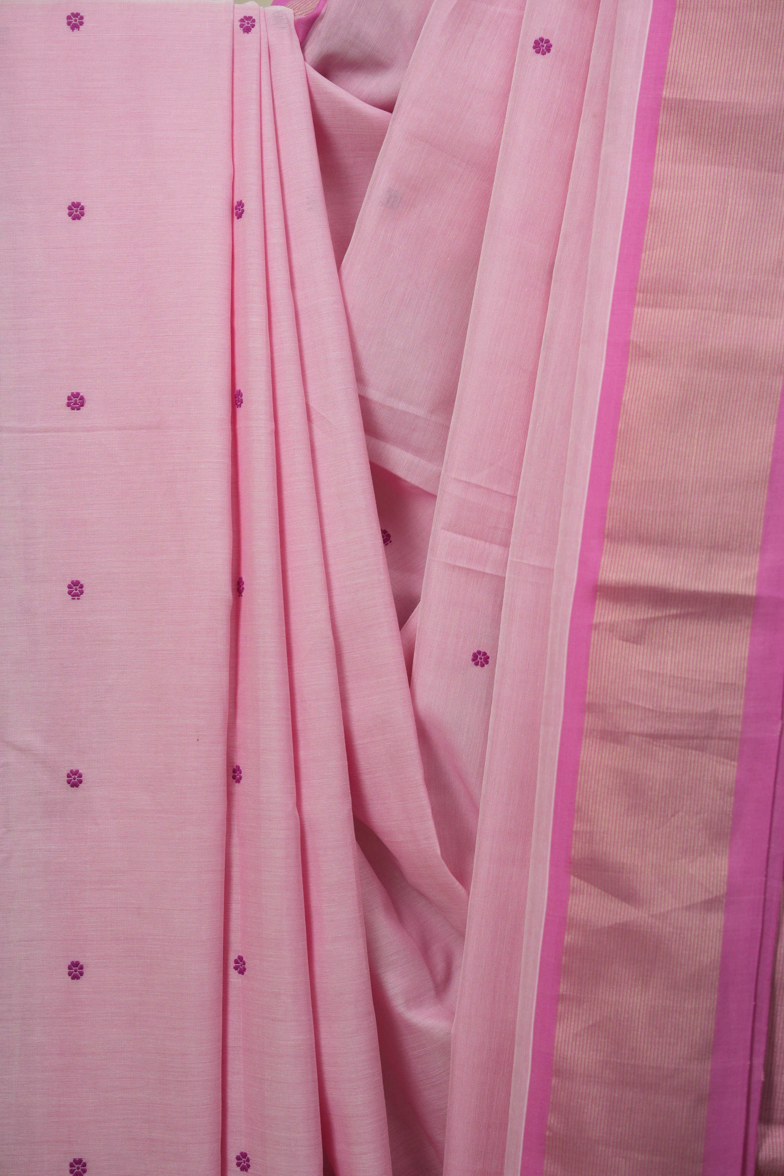 Baby Pink Cotton Paithani Saree - SRBPCPS798