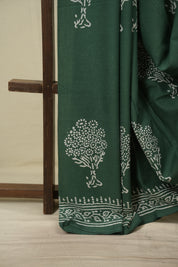 Green HBP Cotton Saree - SRGCS3778