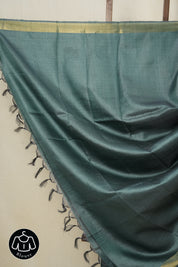 Green Tussar Silk Saree - SRGTSS1532