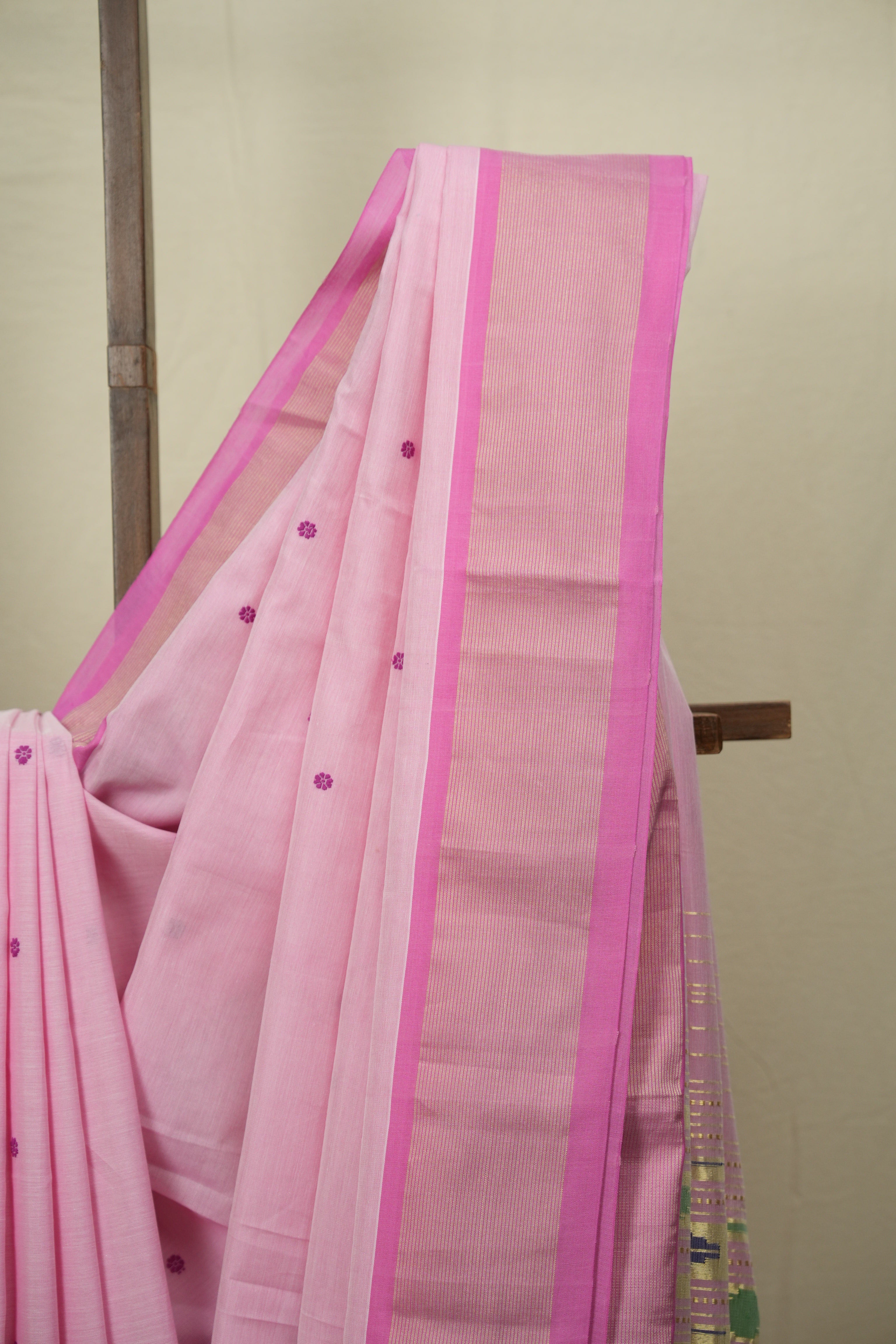 Baby Pink Cotton Paithani Saree - SRBPCPS798