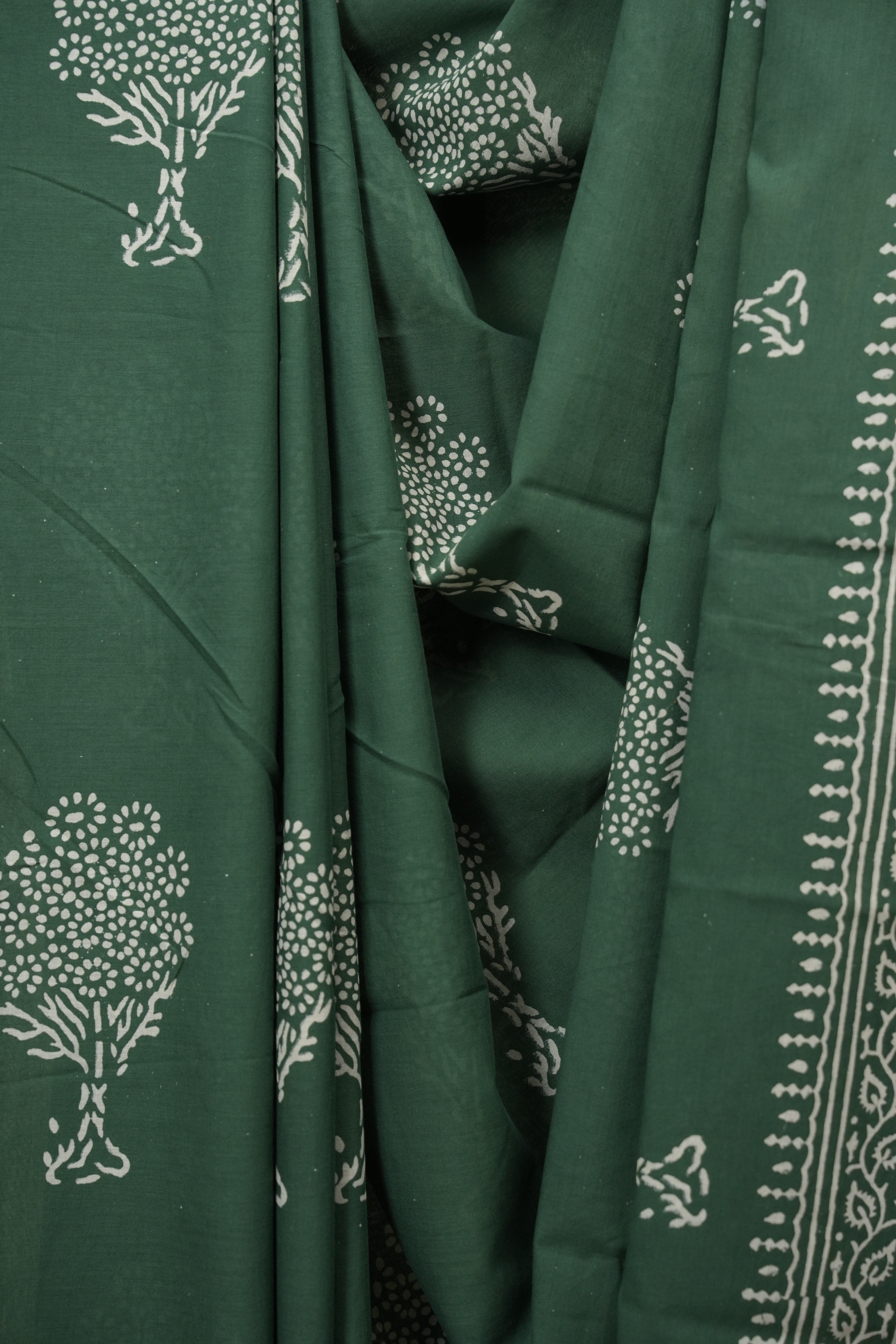Green HBP Cotton Saree - SRGCS3778
