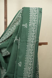 Green HBP Cotton Saree - SRGCS3778