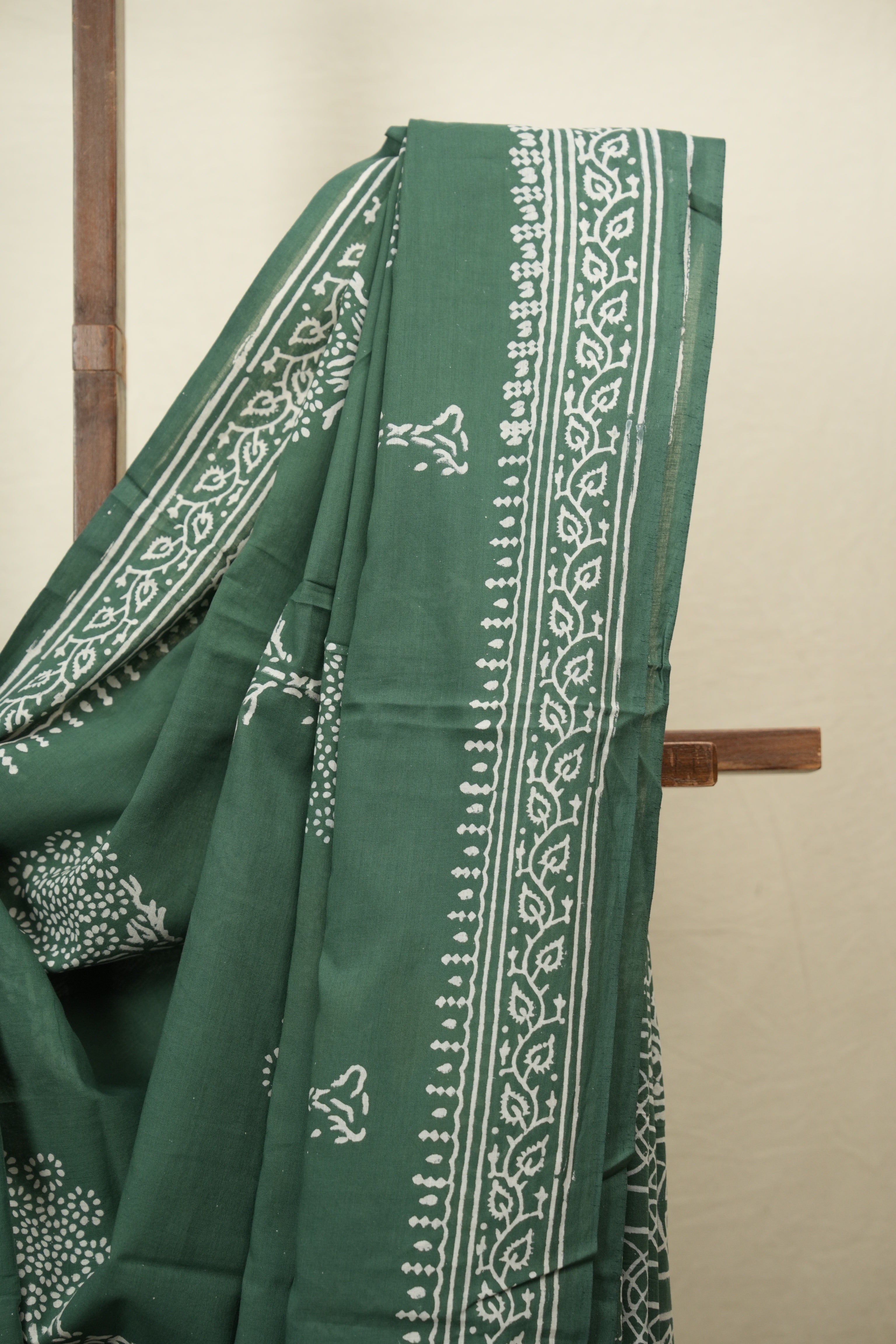 Green HBP Cotton Saree - SRGCS3778