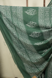 Green HBP Cotton Saree - SRGCS3778