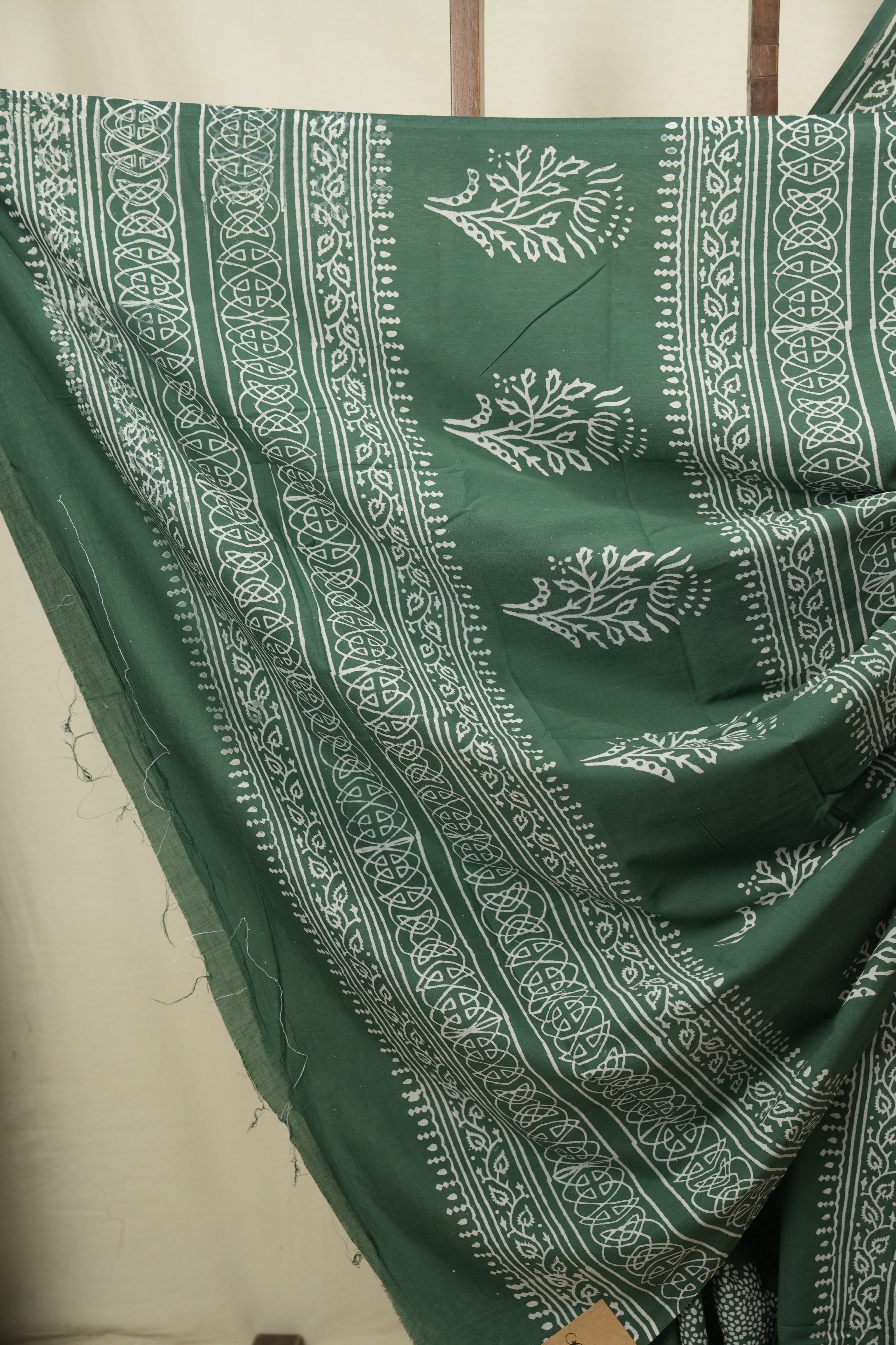 Green HBP Cotton Saree - SRGCS3778