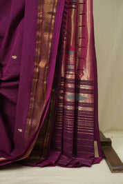 Rani Pink Cotton Paithani Saree - SRRPCPS791