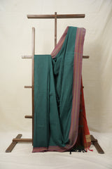 Green Cotton Ilkal Saree  - SRGCIS646