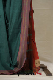 Green Cotton Ilkal Saree  - SRGCIS646