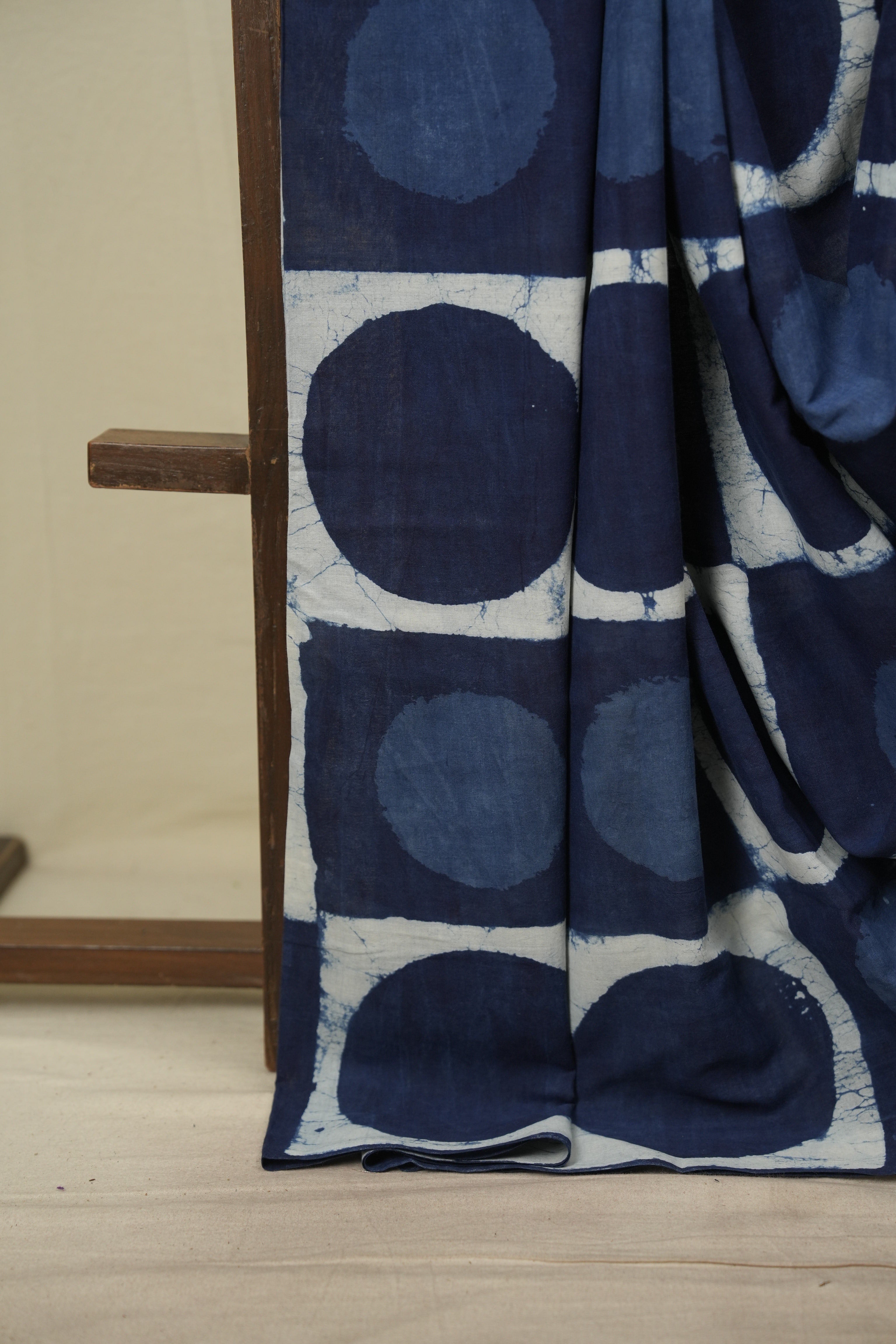 Indigo HBP Cotton Saree - SRICS3796