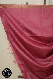 Dark Pink Tussar Silk Saree - SRDPTSS1531