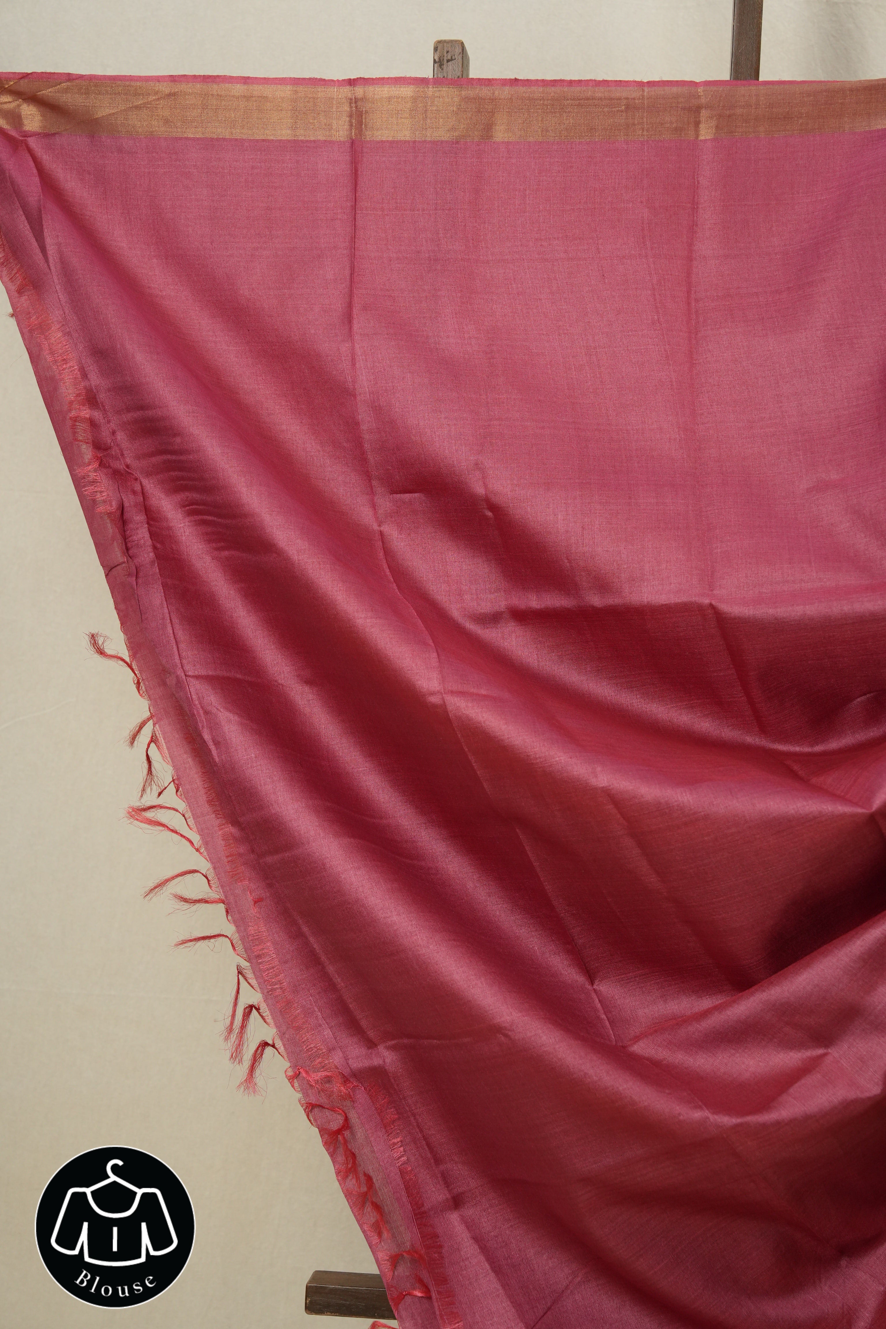 Dark Pink Tussar Silk Saree - SRDPTSS1531