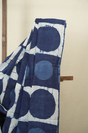 Indigo HBP Cotton Saree - SRICS3796