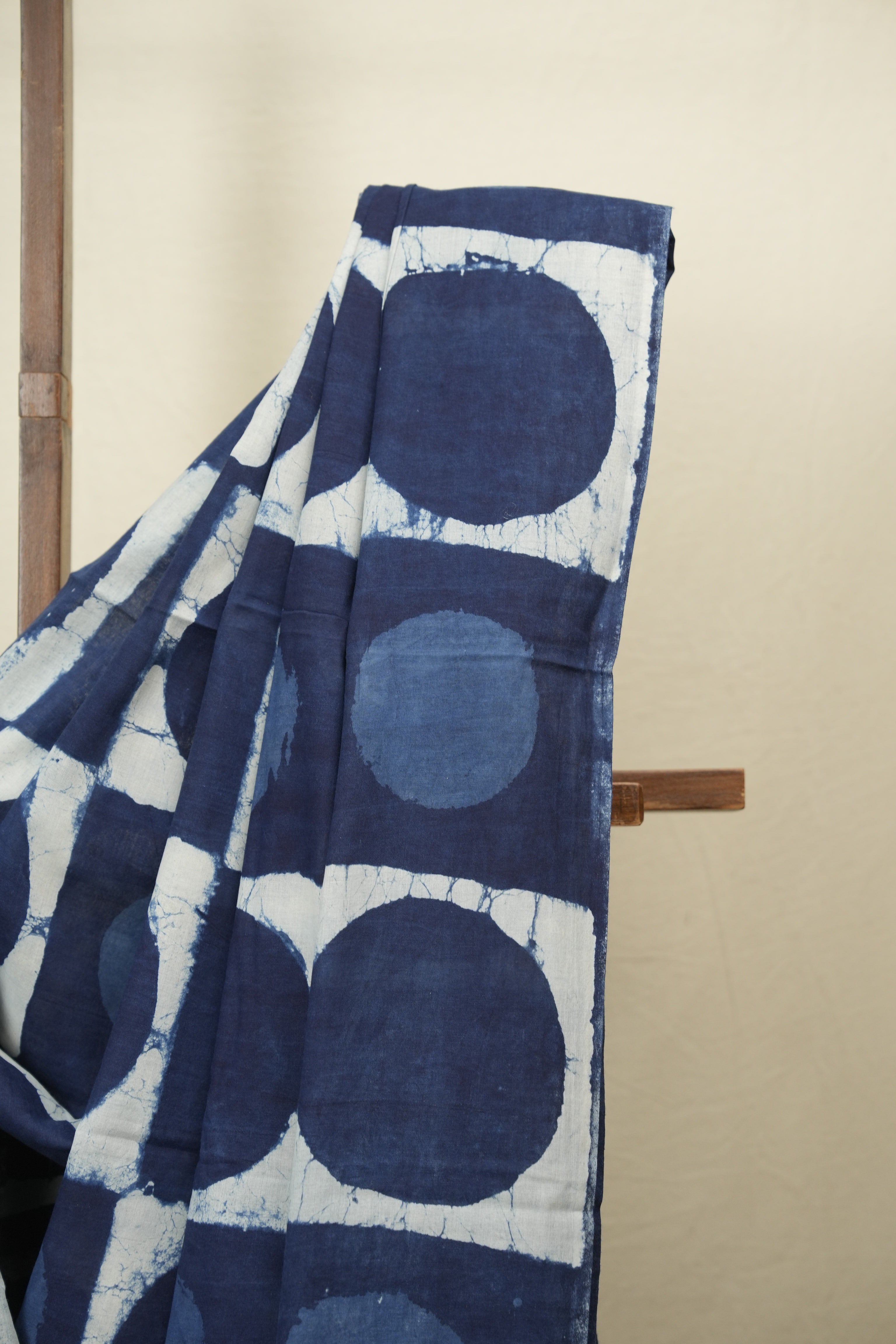 Indigo HBP Cotton Saree - SRICS3796