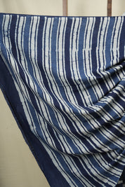 Indigo HBP Cotton Saree - SRICS3796