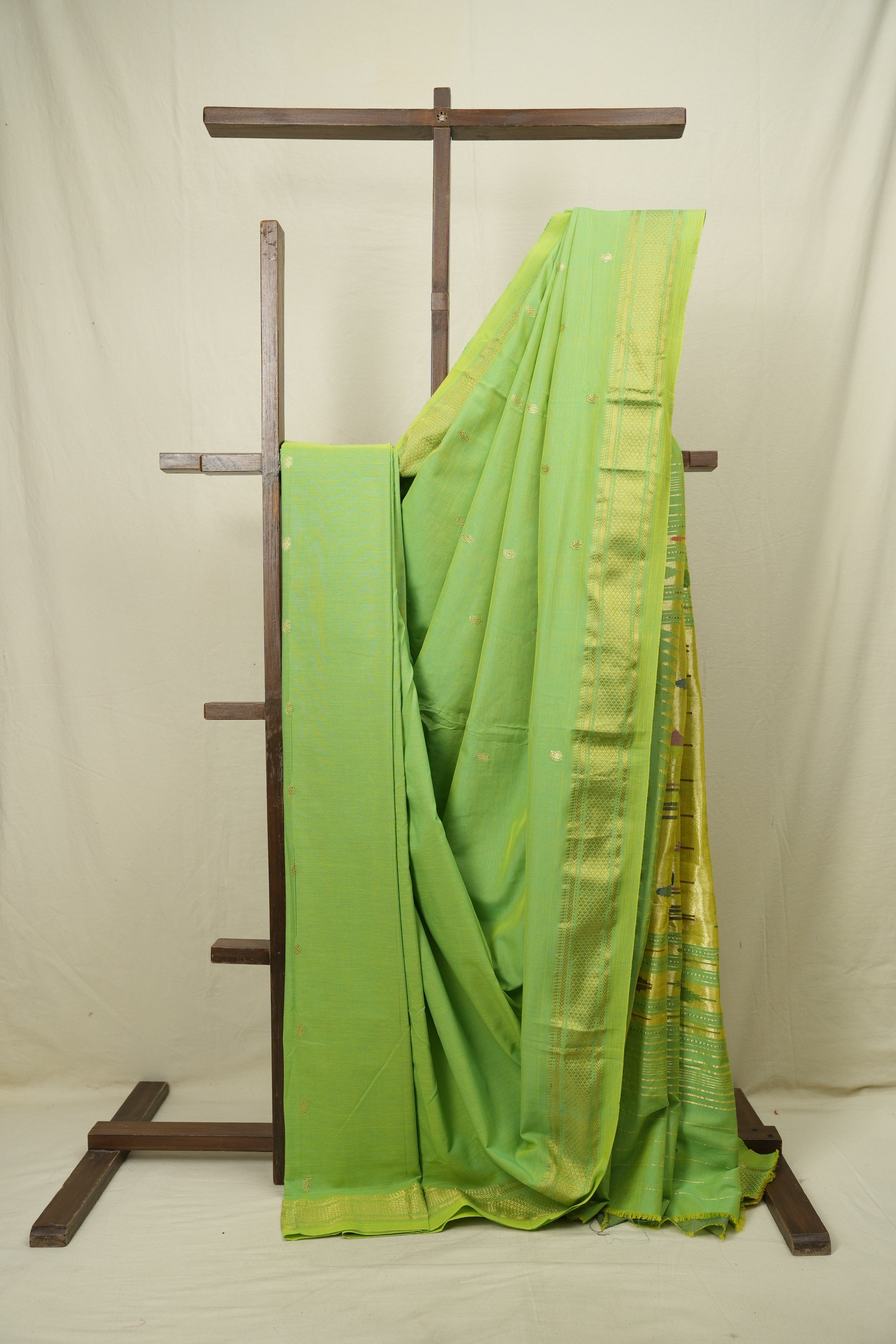 Pista Cotton Paithani Saree - SRPCPS792