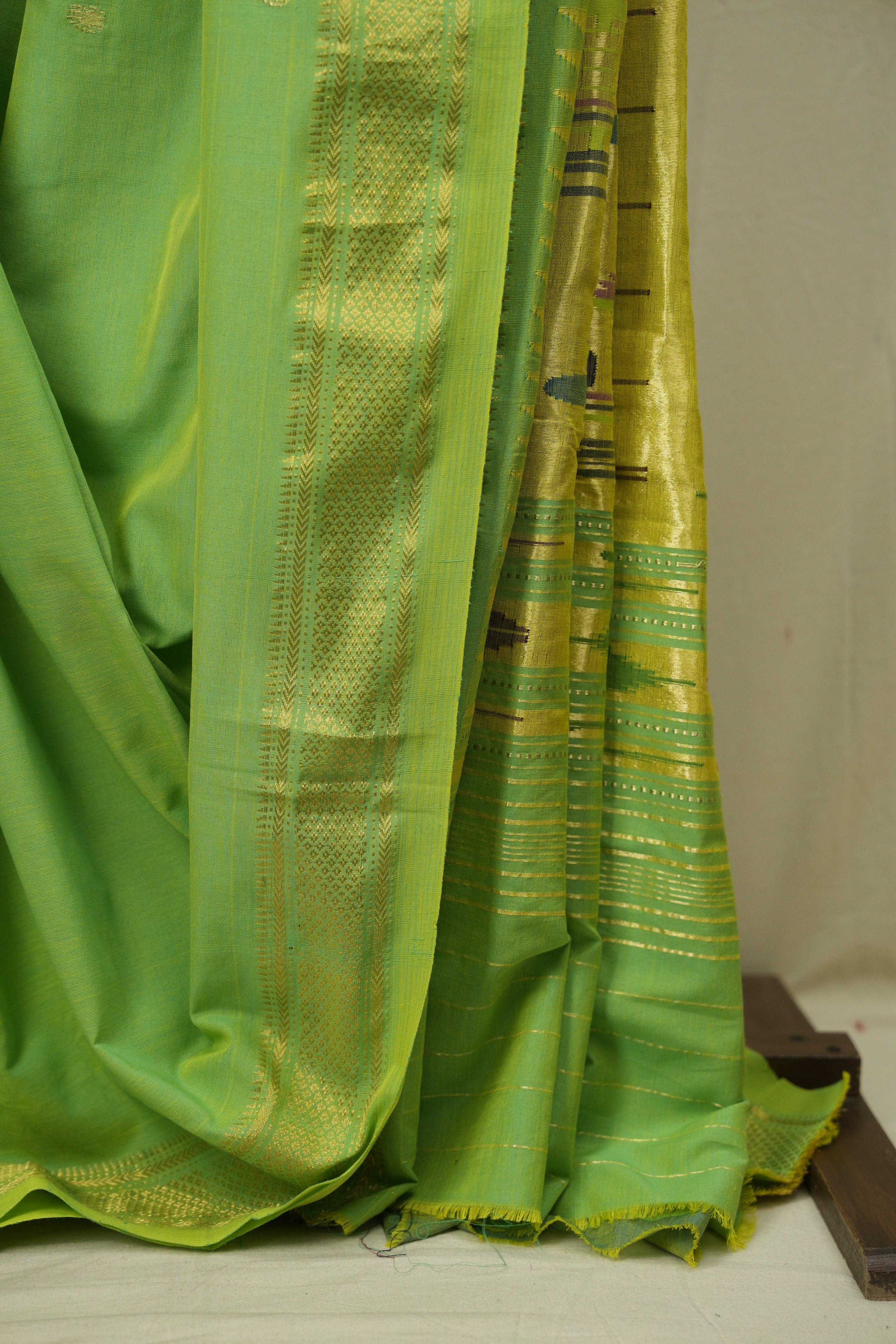 Pista Cotton Paithani Saree - SRPCPS792