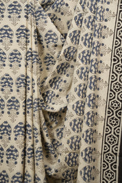 Off White HBP Cotton Saree - SROWCS3795