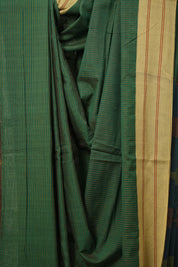 Green Stripes Cotton Ilkal Saree  - SRGSCIS666