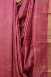 Dark Pink Tussar Silk Saree - SRDPTSS1528