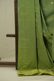 Two Tone Green Cotton Paithani Saree - SRTTGCPS794