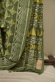 Green HBP Cotton Saree - SRGCS3793