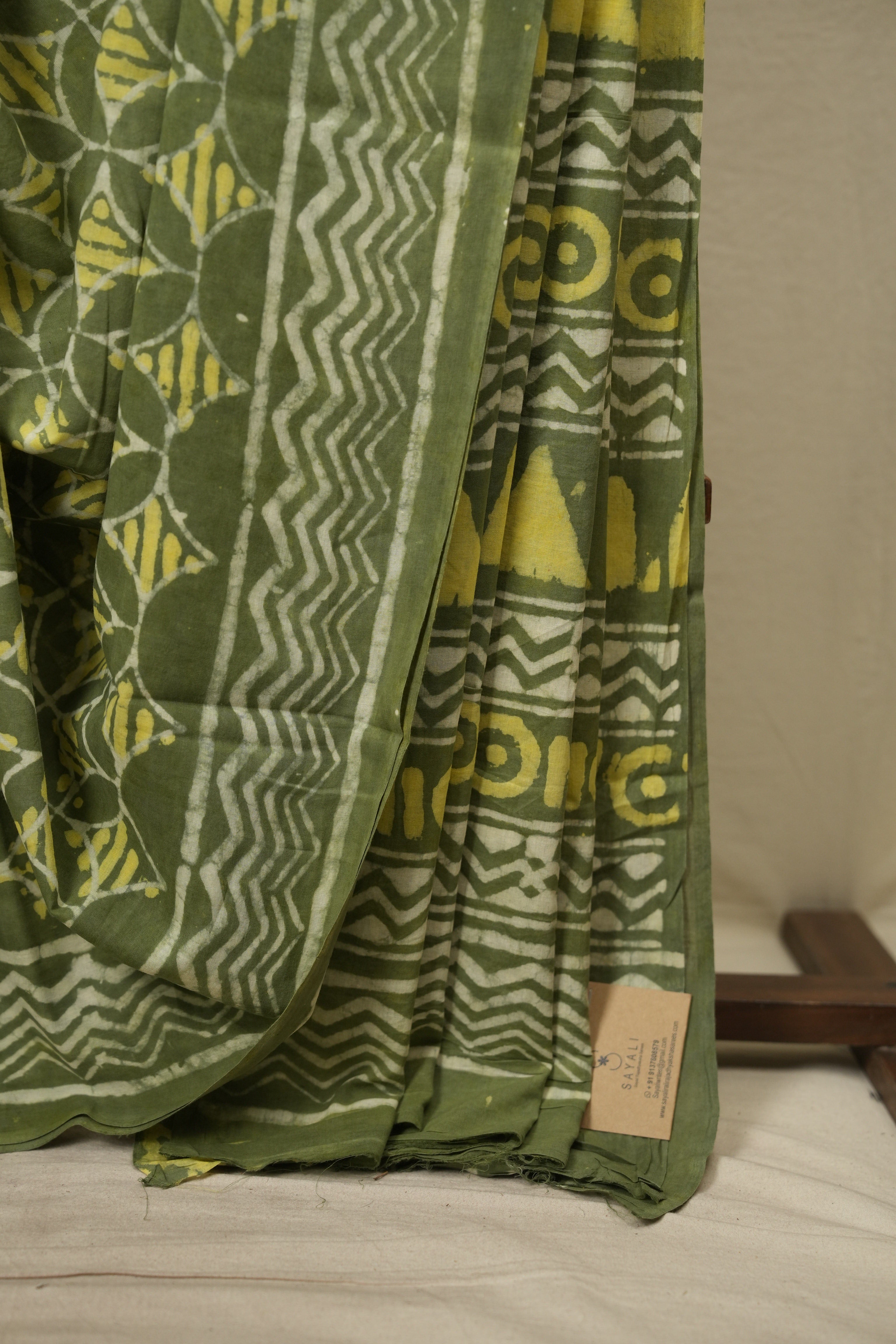 Green HBP Cotton Saree - SRGCS3793