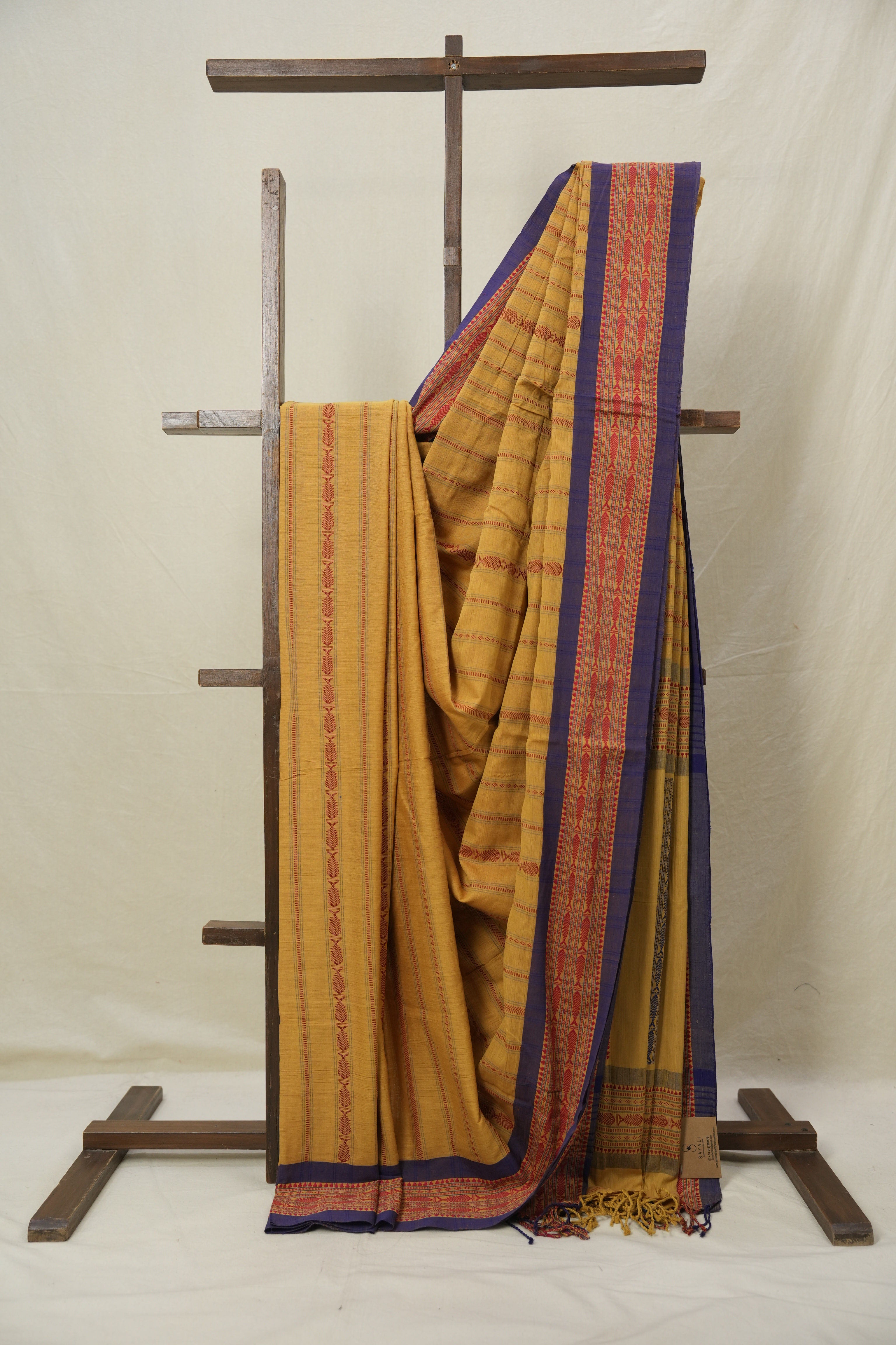 Sand Brown Bengal Cotton Saree - SRSBBCS135