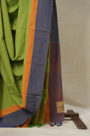 Parrot Green  Cotton Ilkal Saree  - SRPGCIS709