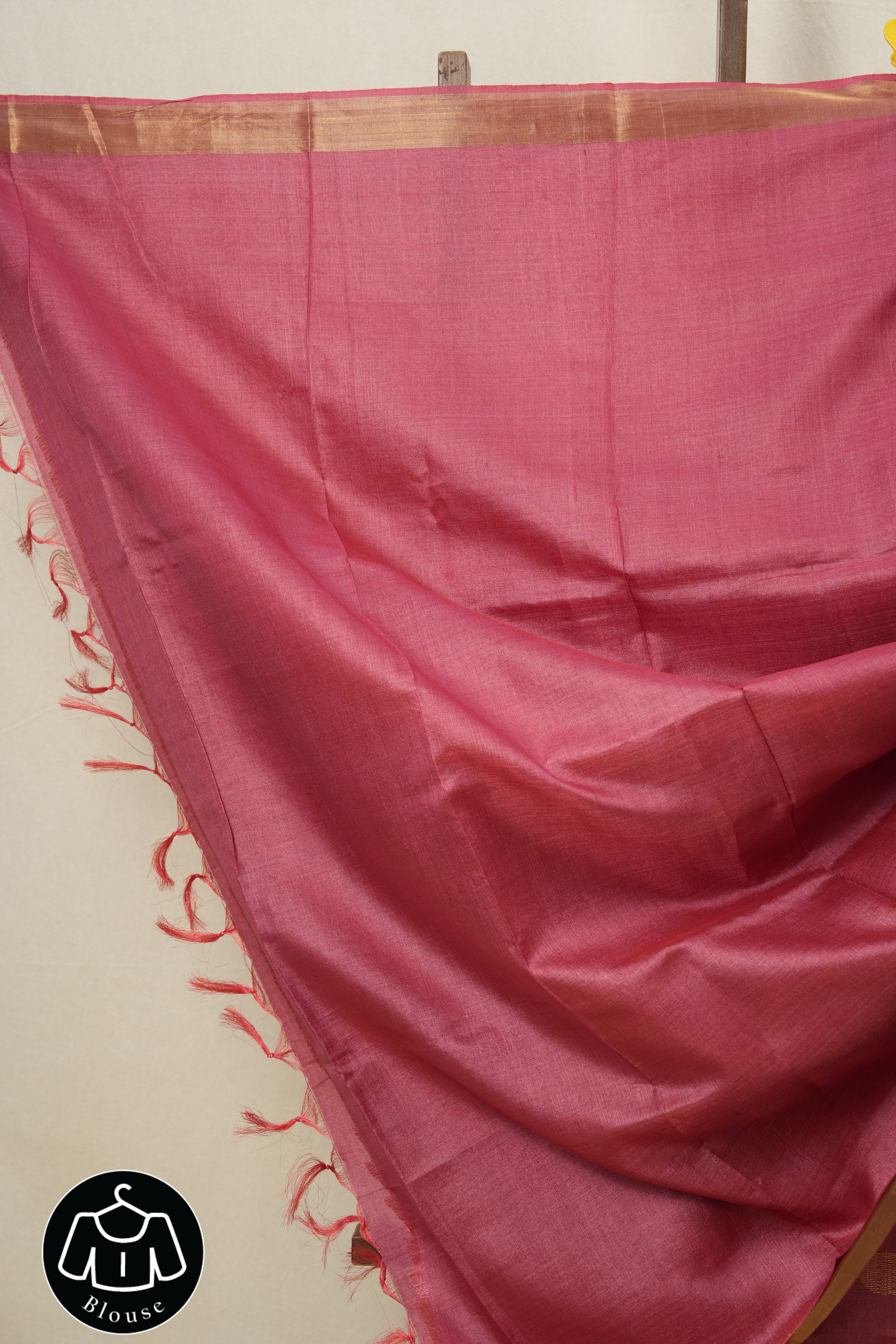 Dark Pink Tussar Silk Saree - SRDPTSS1528