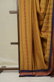 Sand Brown Bengal Cotton Saree - SRSBBCS135