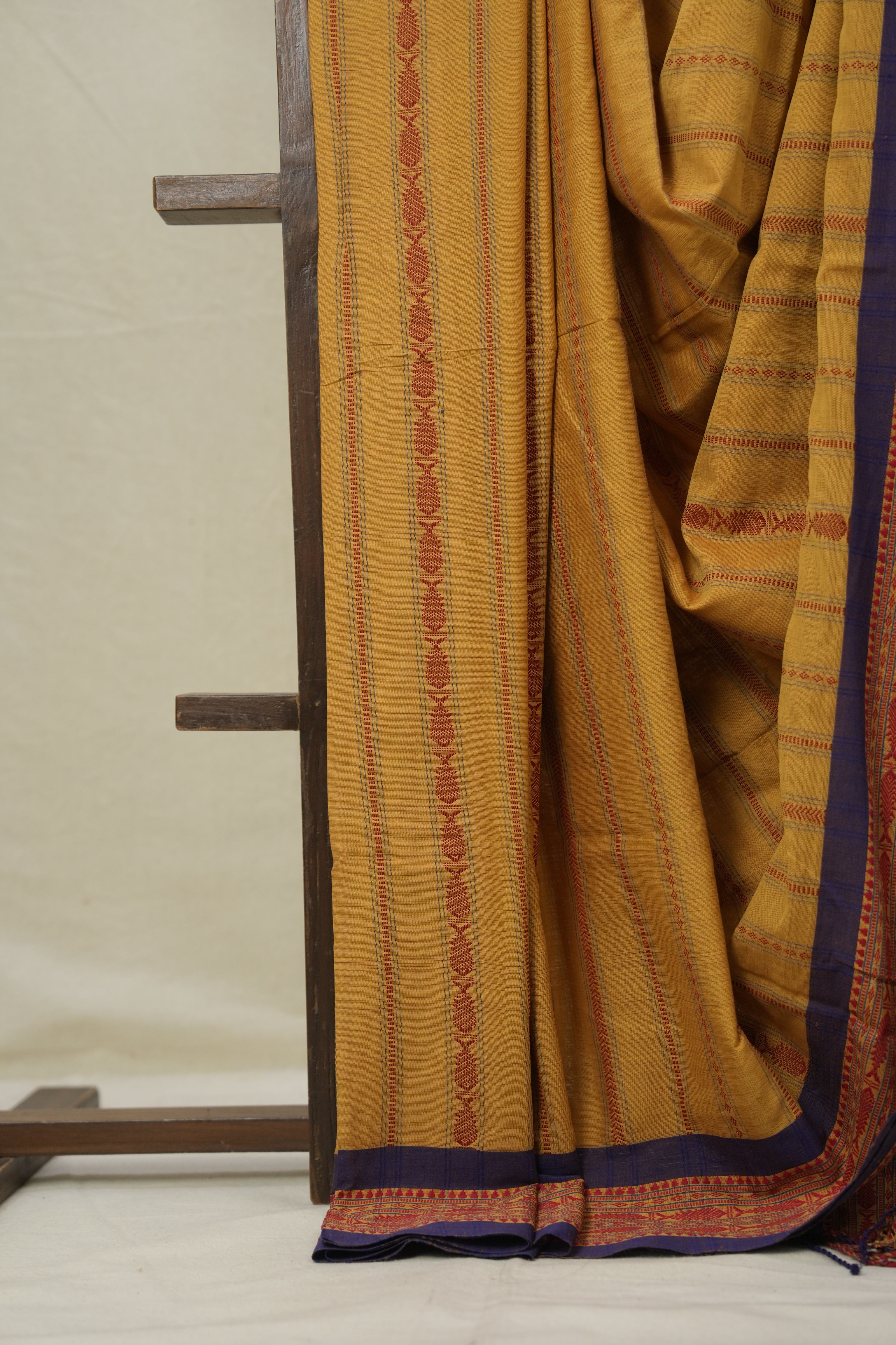 Sand Brown Bengal Cotton Saree - SRSBBCS135