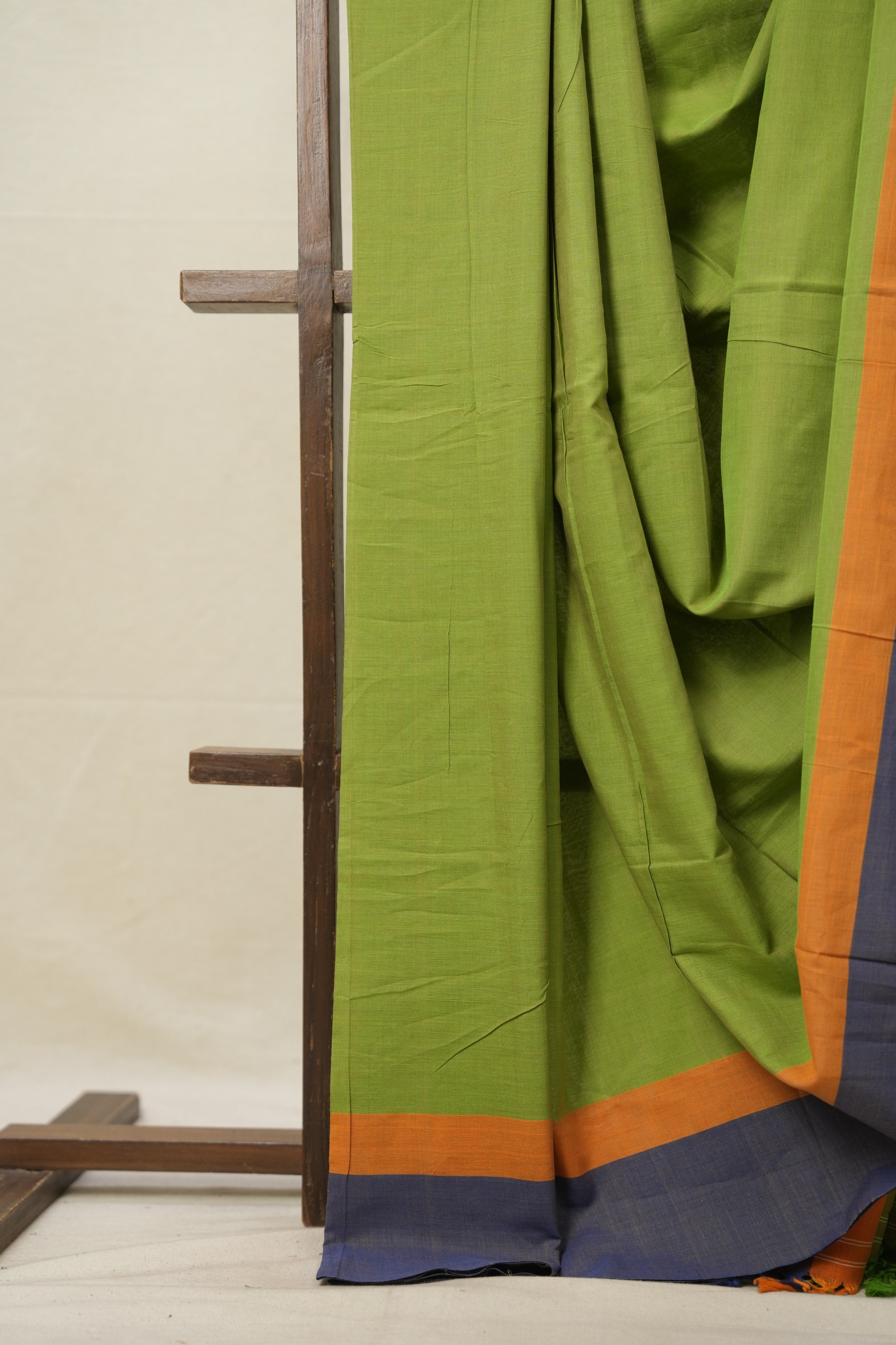 Parrot Green  Cotton Ilkal Saree  - SRPGCIS709