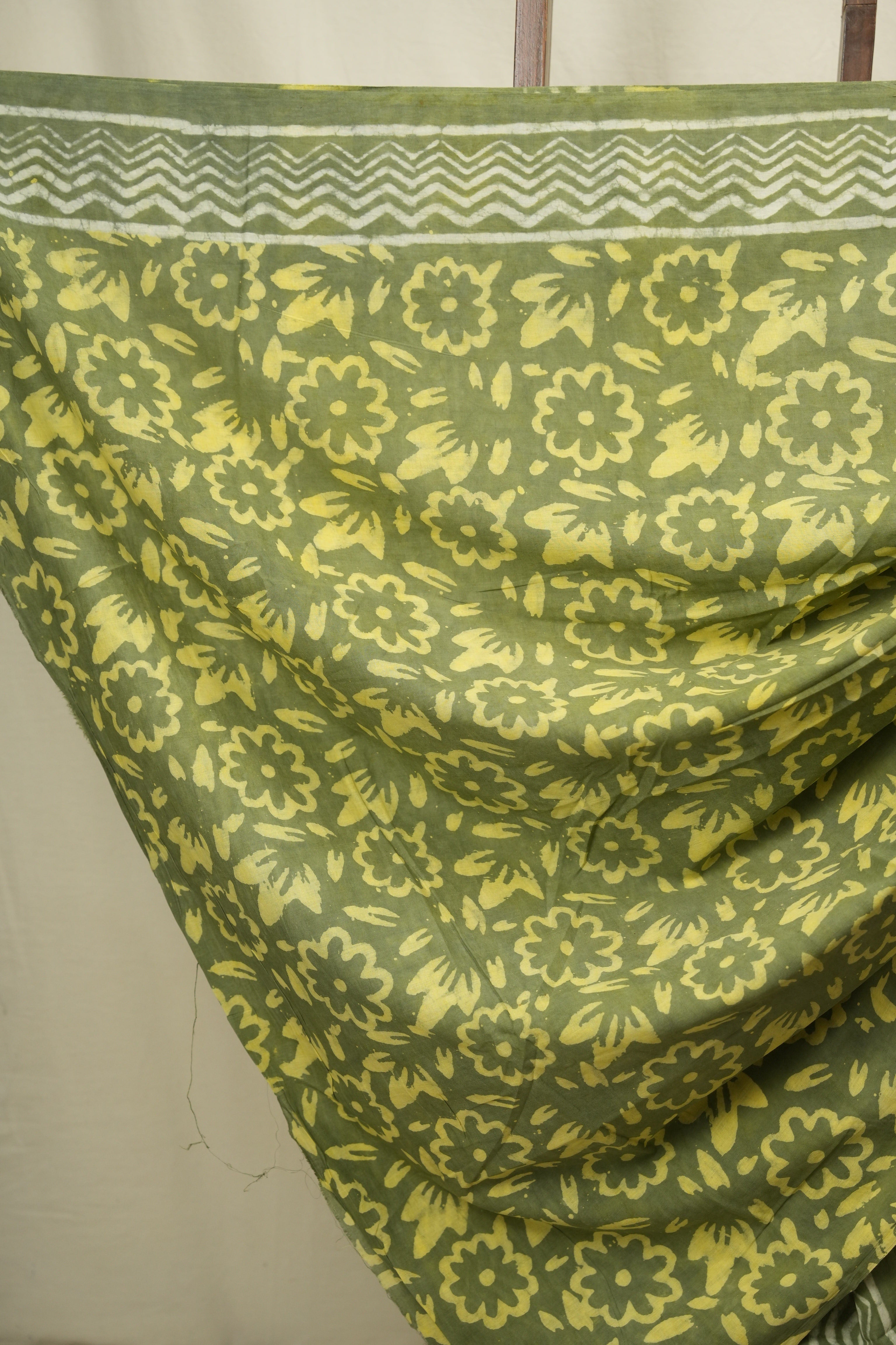 Green HBP Cotton Saree - SRGCS3793