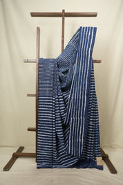 Indigo HBP Cotton Saree - SRICS3797