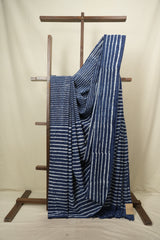Indigo HBP Cotton Saree - SRICS3797