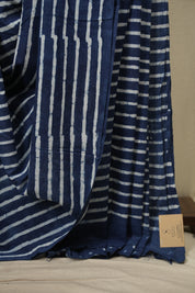 Indigo HBP Cotton Saree - SRICS3797