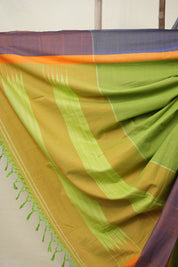 Parrot Green  Cotton Ilkal Saree  - SRPGCIS709