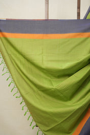 Parrot Green  Cotton Ilkal Saree  - SRPGCIS709