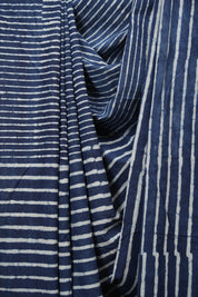 Indigo HBP Cotton Saree - SRICS3797