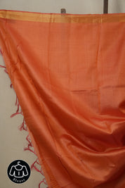 Peach Tussar Silk Saree - SRPTSS1527